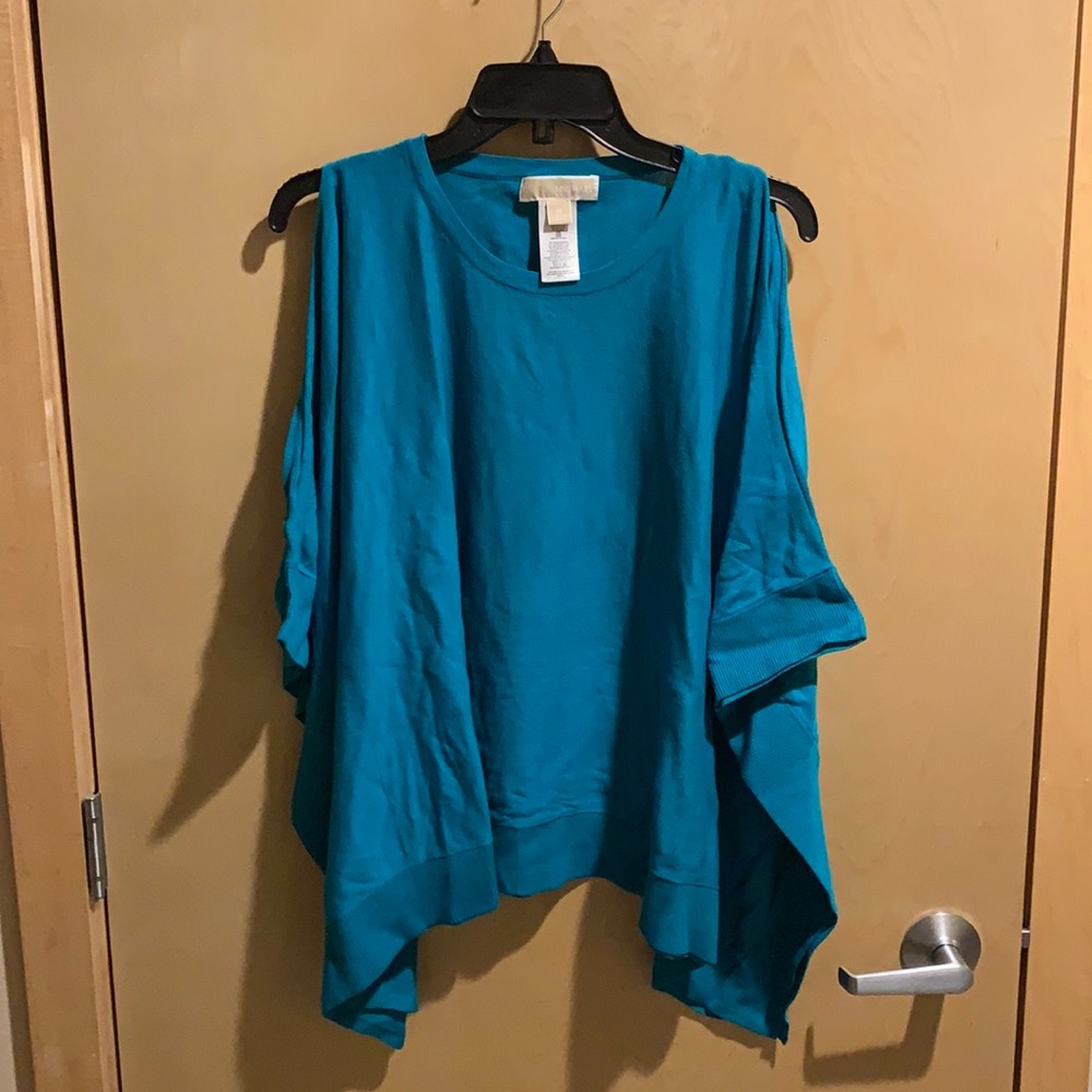 Michael Kors cold shoulder poncho